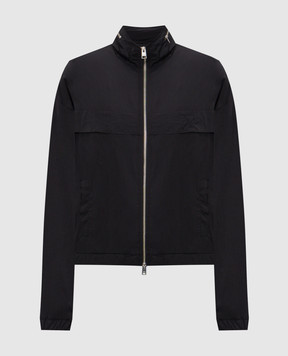 Ami Paris Black jacket with textured emblem HJK828PA0117