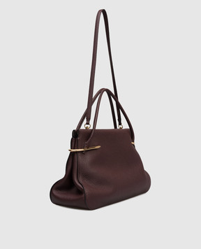 Givenchy PINCH burgundy leather tote bag with logo BB5157B2DG