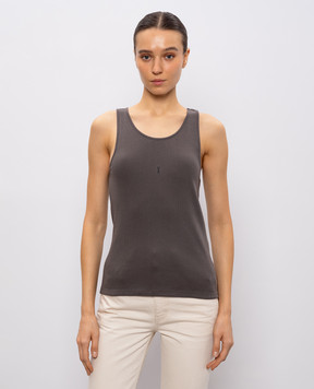 Saint Laurent Cassandre gray top 823603Y37EC