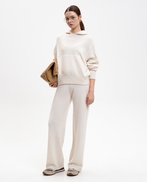 Peserico White alpaca and silk hoodie S99378F07K9283E