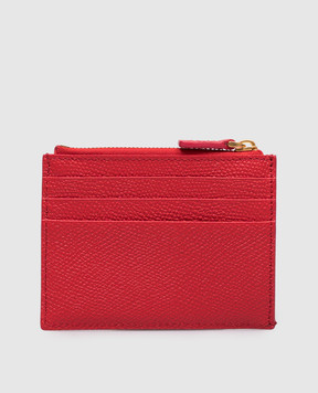 Valentino Red leather cardholder VLogo 9W2P0AK9SNP