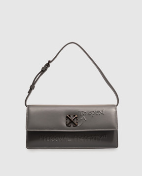 Off-White Jitney 1.0 Grey Leather Bag OWWNN31F26LT01