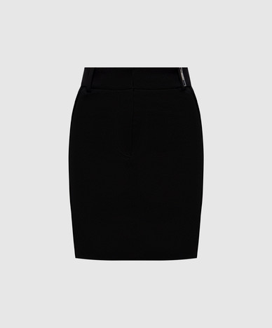 Black mini skirt