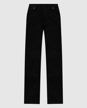 Stone Island Black jeans with logo patch K2S15J100005S00J5