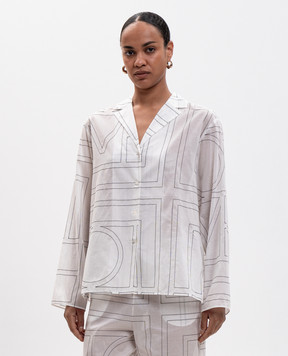 Toteme White shirt with contrasting monogram embroidery 243WRT976FB0239