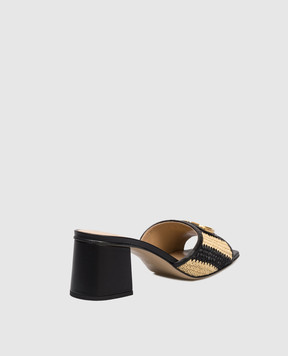 Valentino Black logo combination mules 8W2S0MH7IPL