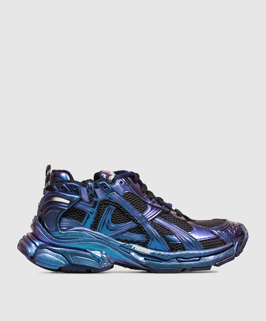 Blue Runner sneakers with holographic effect