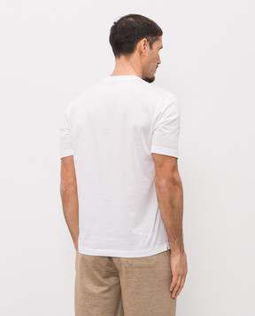 Enrico Mandelli White T-shirt with logo patch 3K052A5677