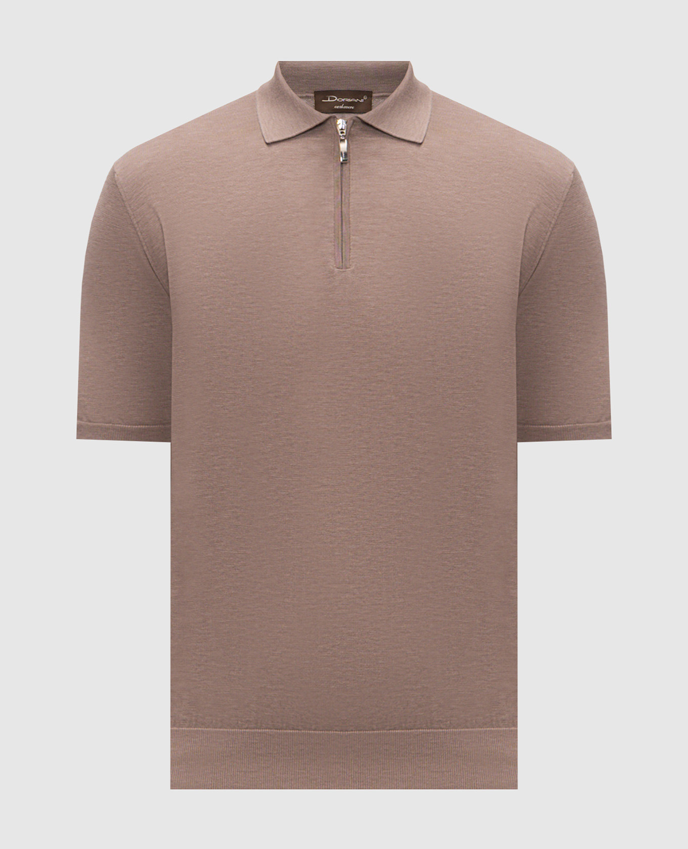 

Brown silk polo shirt Doriani Cashmere