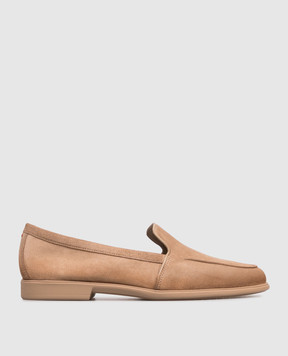 Santoni Beige suede loafers WULB72051GC2SAEA