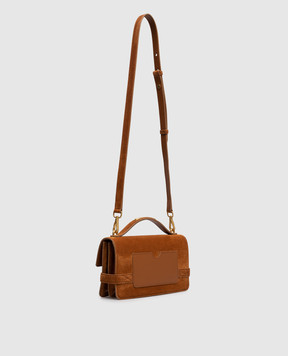 Balmain Brown suede bag B-Buzz Shoulder 24 GN1DA828LSDL