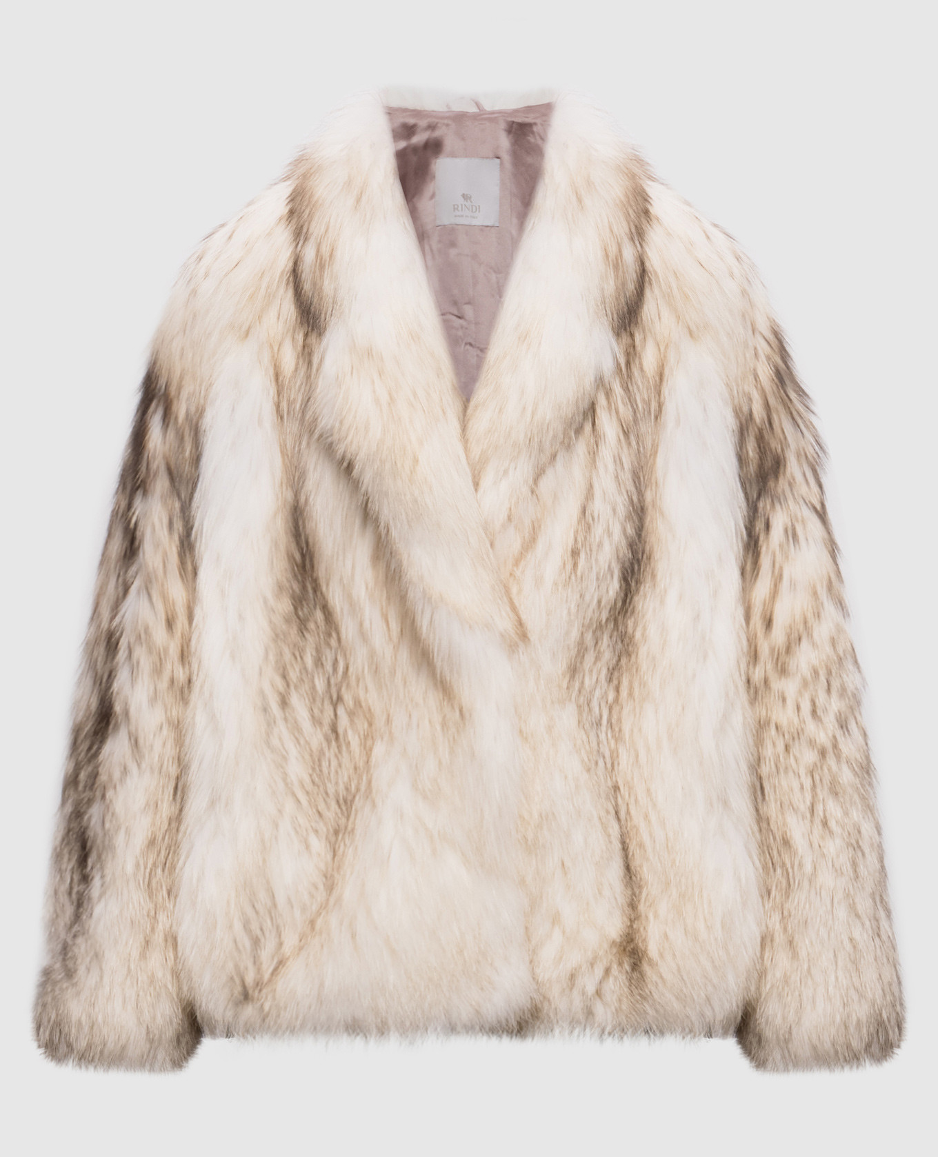 Ivory fox fur coat