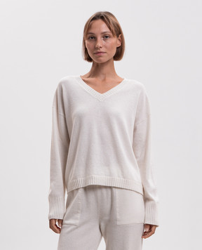 Simonetta Ravizza Dyson ivory cashmere pullover F06KN133T10