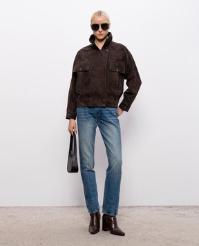 Babe Pay Pls Brown suede jacket 2614SUEDE