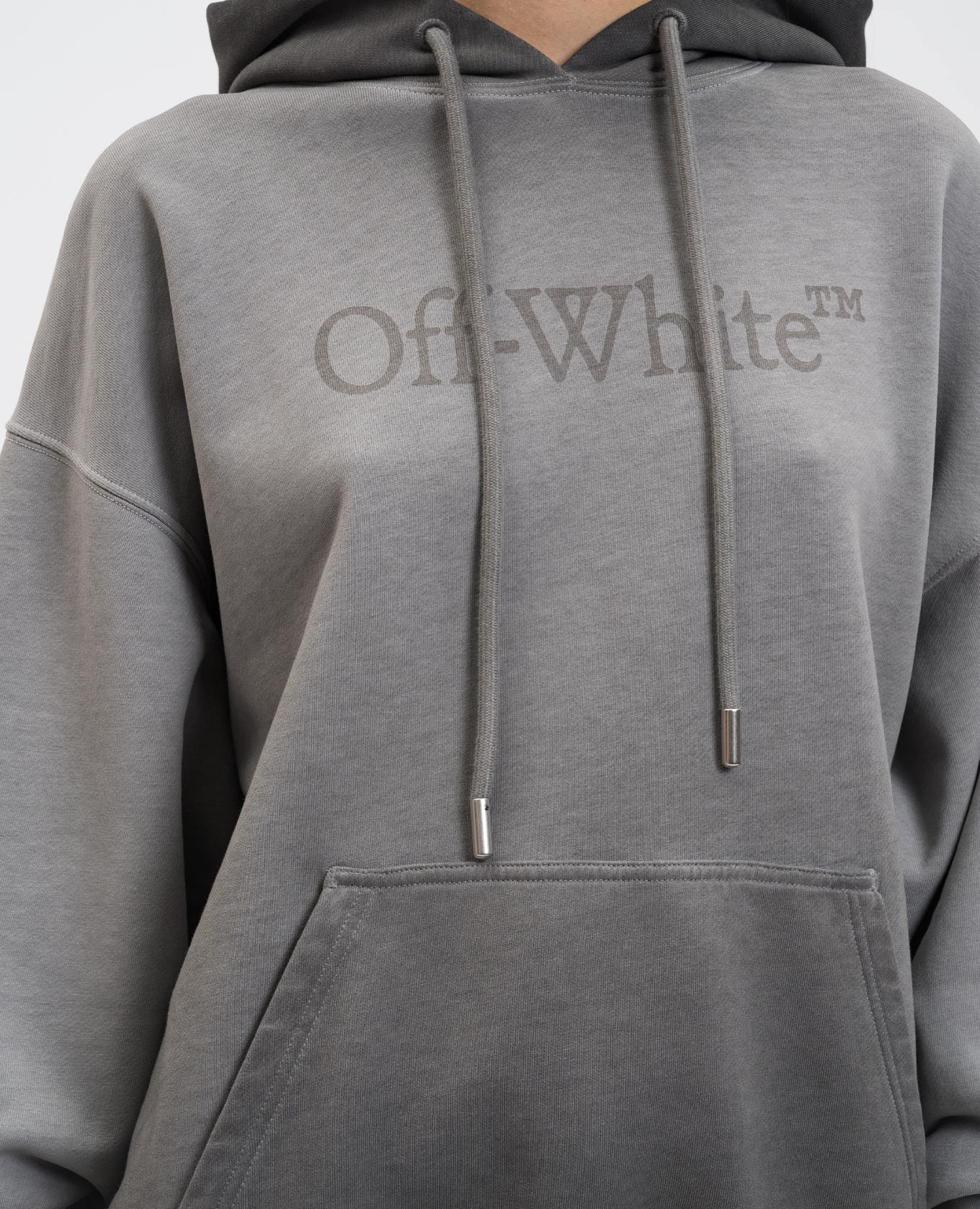 Grey hoodie with logo Off-White 5