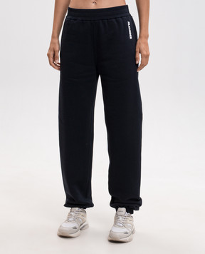 Jil Sander Blue insulated joggers with logo print JJ02KA0424J20128