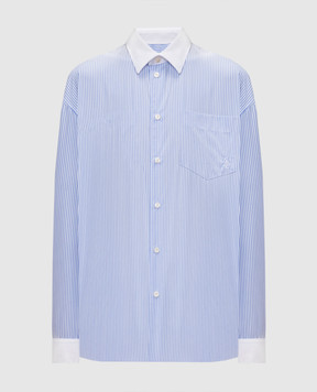 Sporty & Rich Blue striped shirt SI019710302ST02