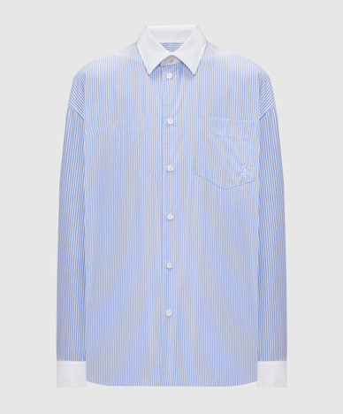 Blauw gestreept shirt