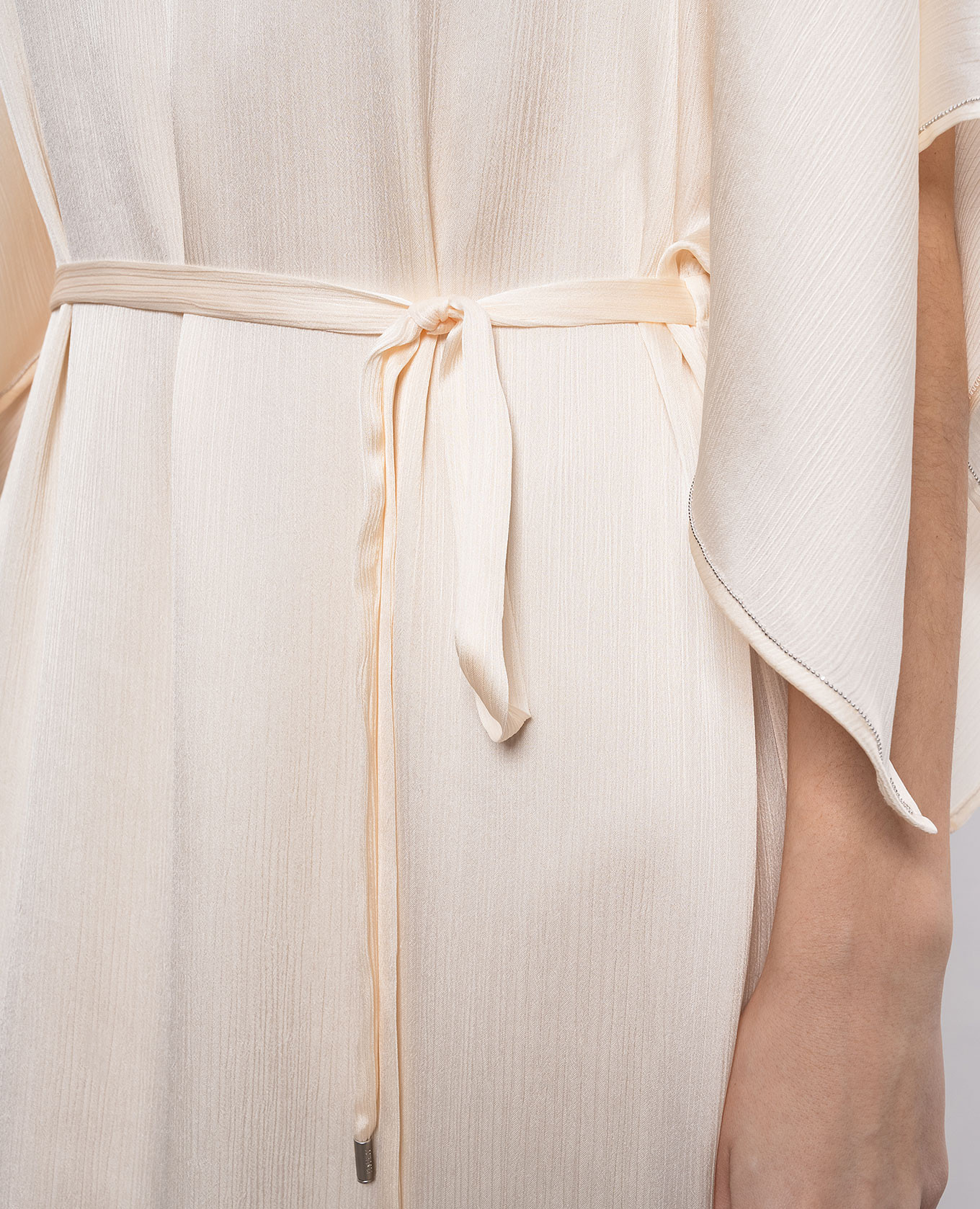 Beige midi dress with belt Peserico 5