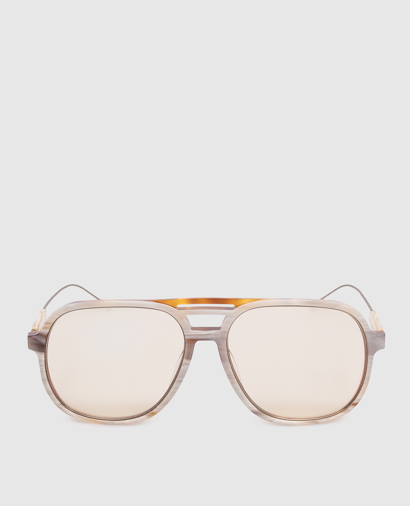 

Sartorial Sunset Monogram Engraved Sunglasses Brunello Cucinelli, Beige