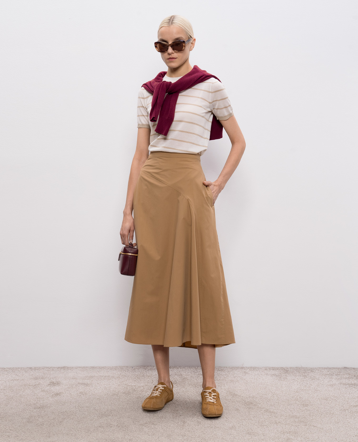 

FAVETTA ivory cashmere and silk top Max Mara, Beige