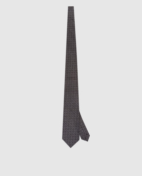 Stefano Ricci Black silk tie with lurex CCX56004A