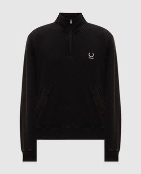 Vetements Black insulated sweatshirt with logo embroidery MH27PZ187B