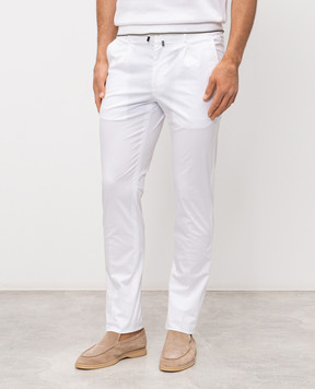 Stefano Ricci White pants with logo M1T6100021PACT1Q