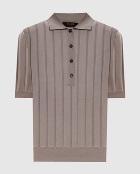 MooRER Beige RIGEL wool polo shirt RIGELW18