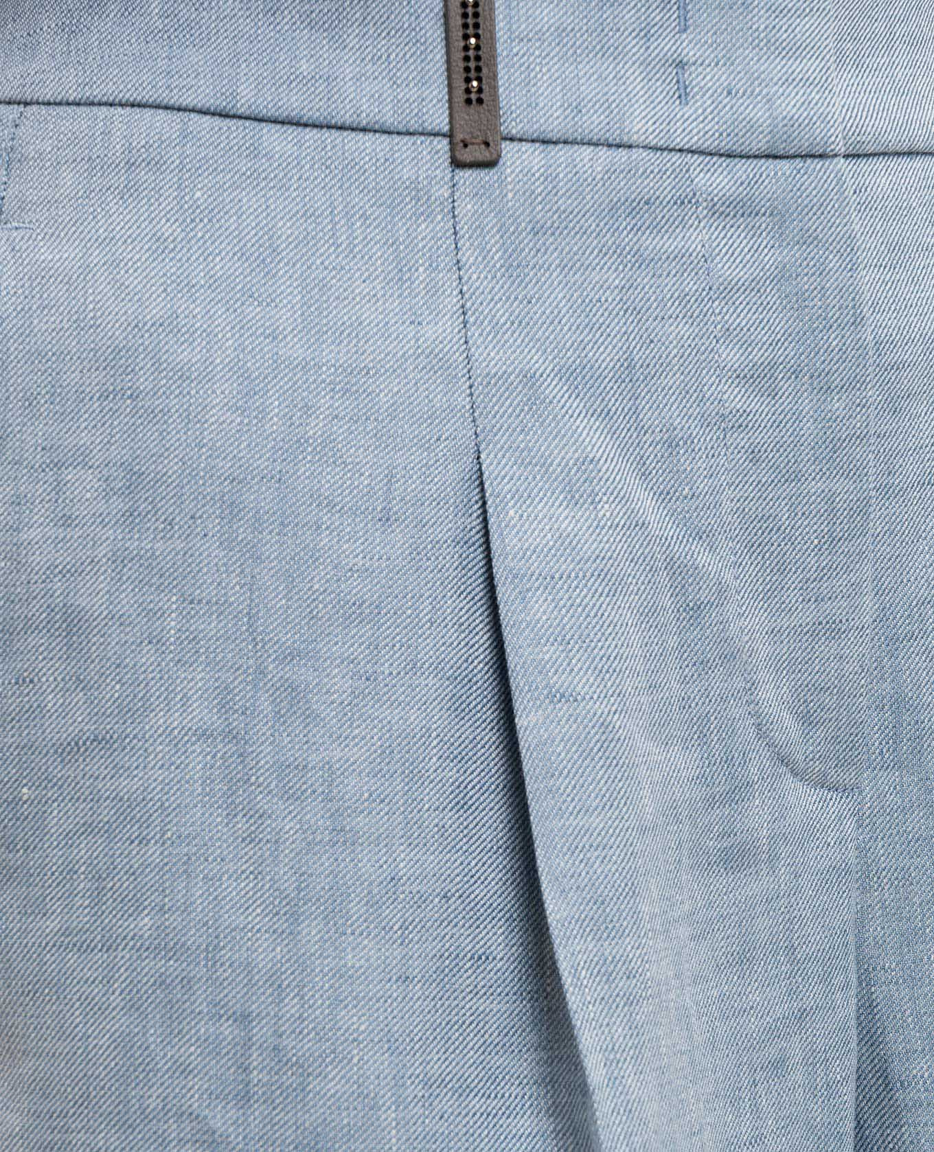Blue linen trousers with lapels Peserico 5