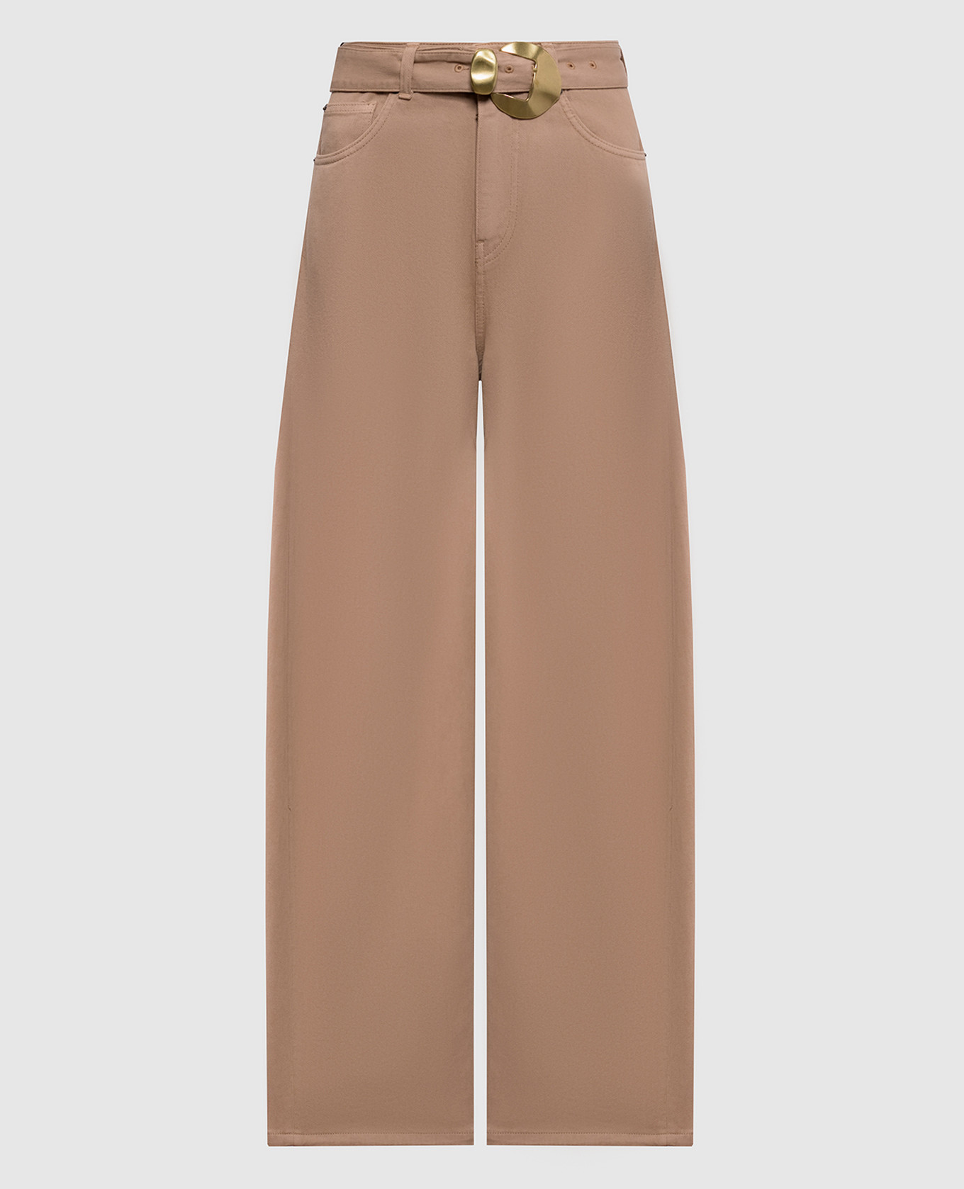 Beige jeans with a belt Twinset