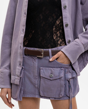 The Attico Brown leather belt 260WKE00029LBT019AA