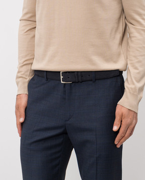 Orciani Blue nubuck belt with logo U08279ANAB