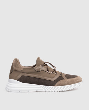 Stefano Ricci Khaki combination sneakers UV689G2402TSDPWY