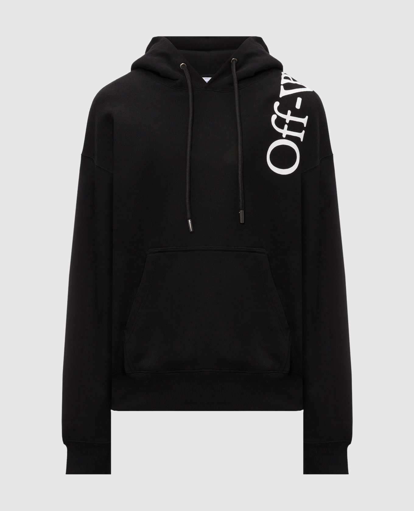 Black hoodie with contrast logo