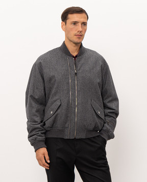 Dolce&Gabbana Gray wool bomber jacket G9CLATFU291