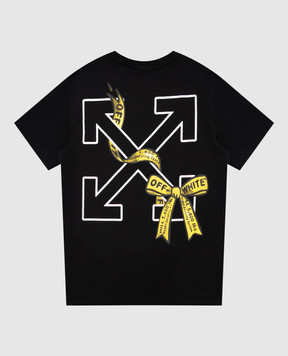 Off-White Children's black Industrial Logo T-shirt 44GAA001F26J009
