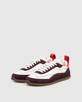 Alexander McQueen Burgundy EC1 combo sneakers 856192WIAJ4