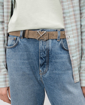 Off-White Reversible suede belt with Arrow emblem OWRB13DS26LEA001