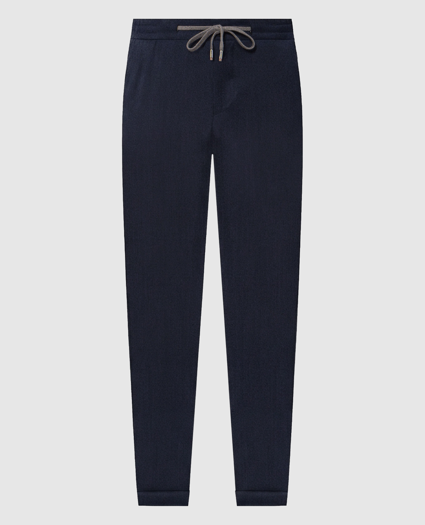 Blue wool and silk pants