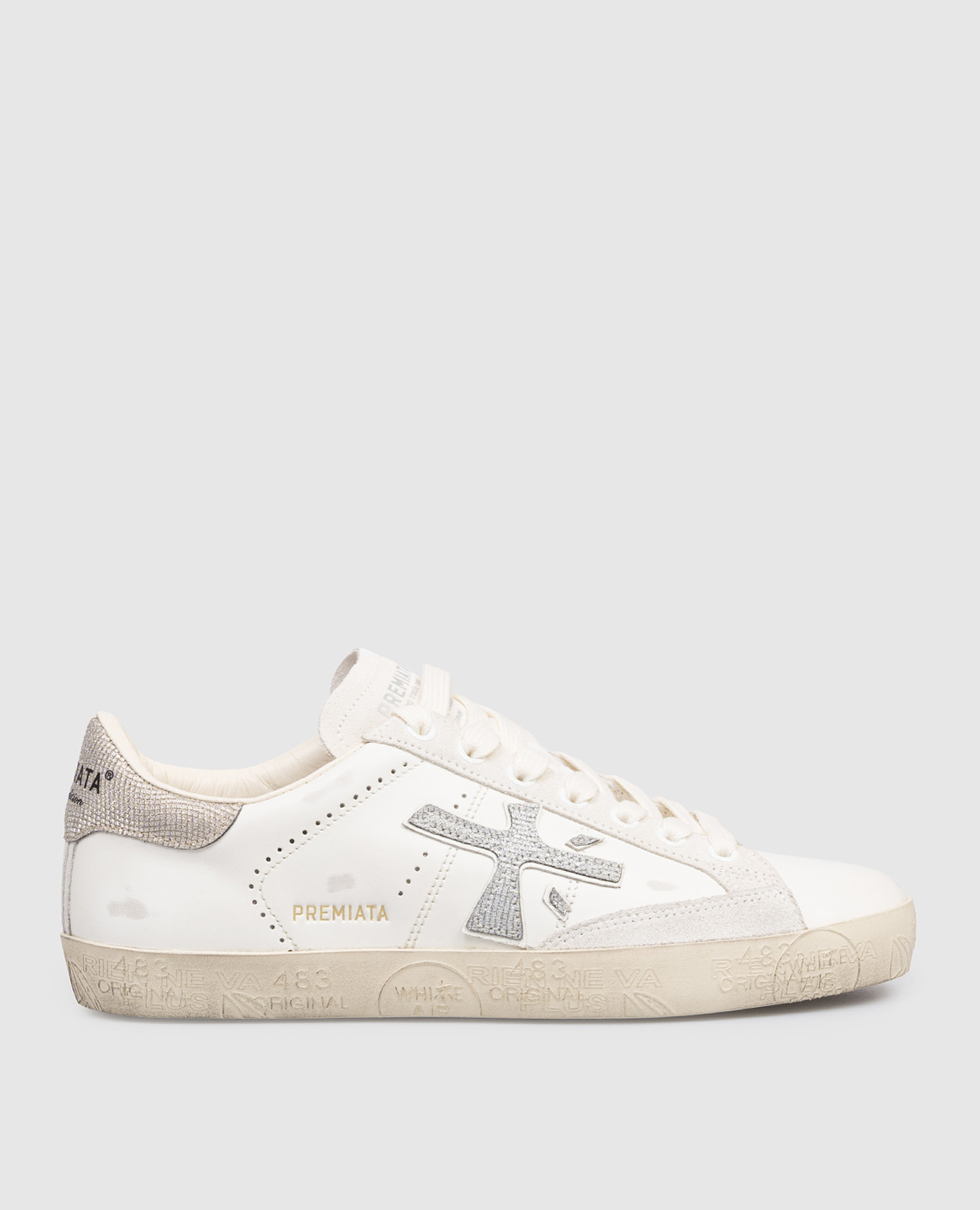 

Stevend ivory leather sneakers Premiata, Beige