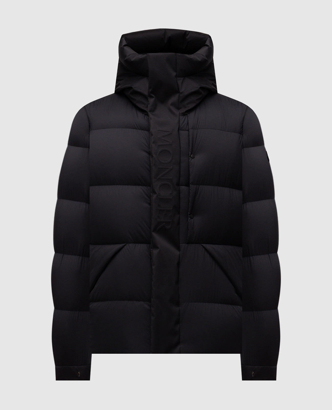 

Black Madeira down jacket with logo Moncler