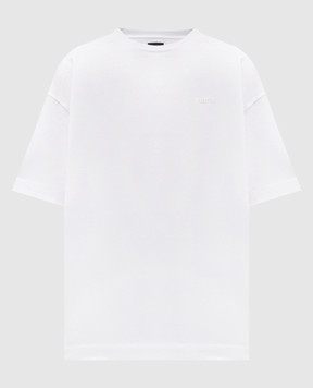 Juun.j White T-shirt with branded print JC5742P701