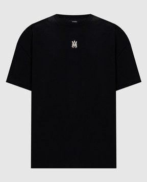 AMIRI Black T-shirt with embroidered monogram AWTOJR1011