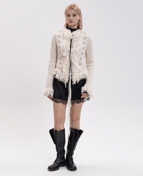 Ann Demeulemeester Aland Marsina beige wool cardigan B0014475KN093