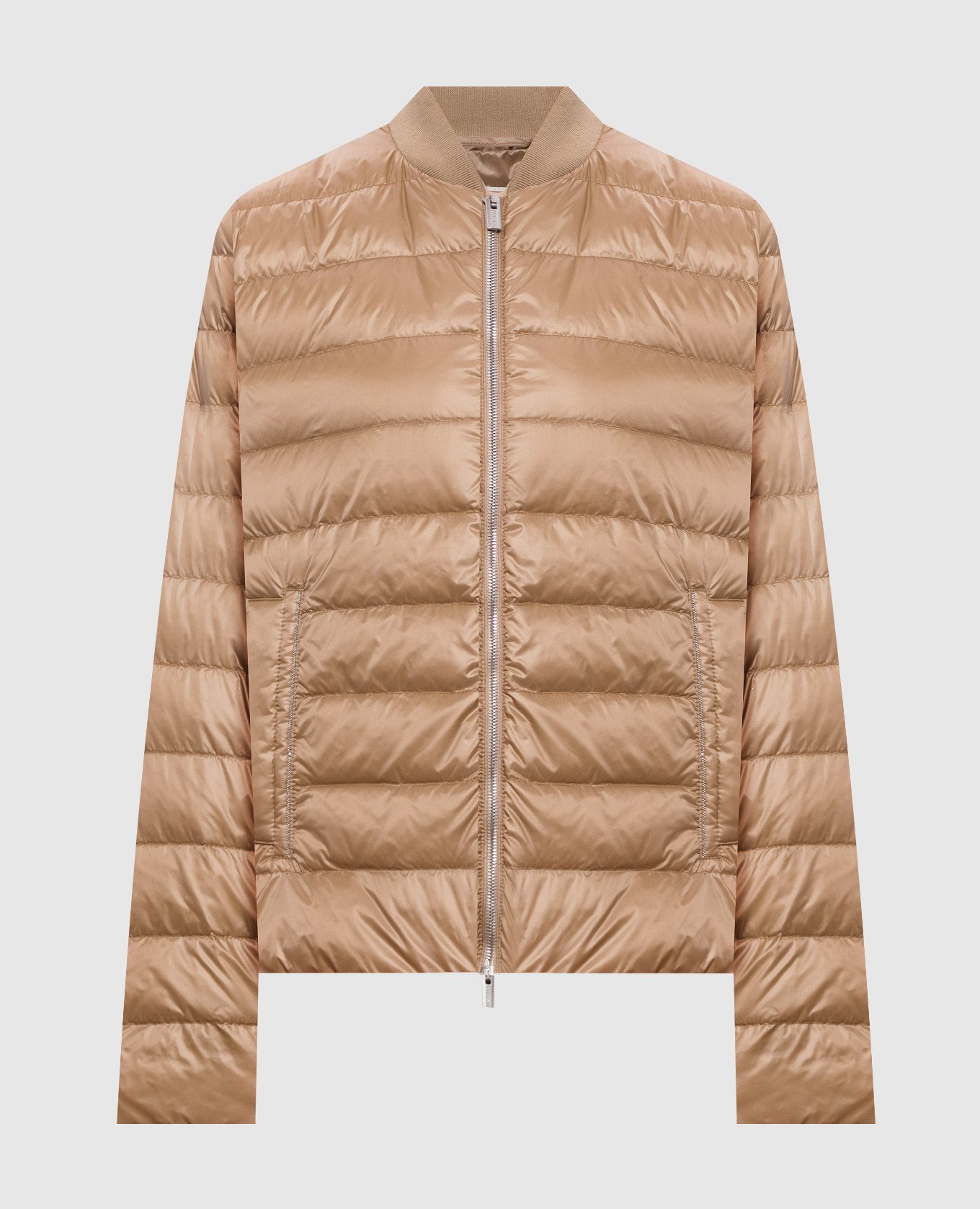 Brown down jacket with chain