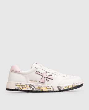 Premiata MARC children's leather sneakers in ivory color 322894663640