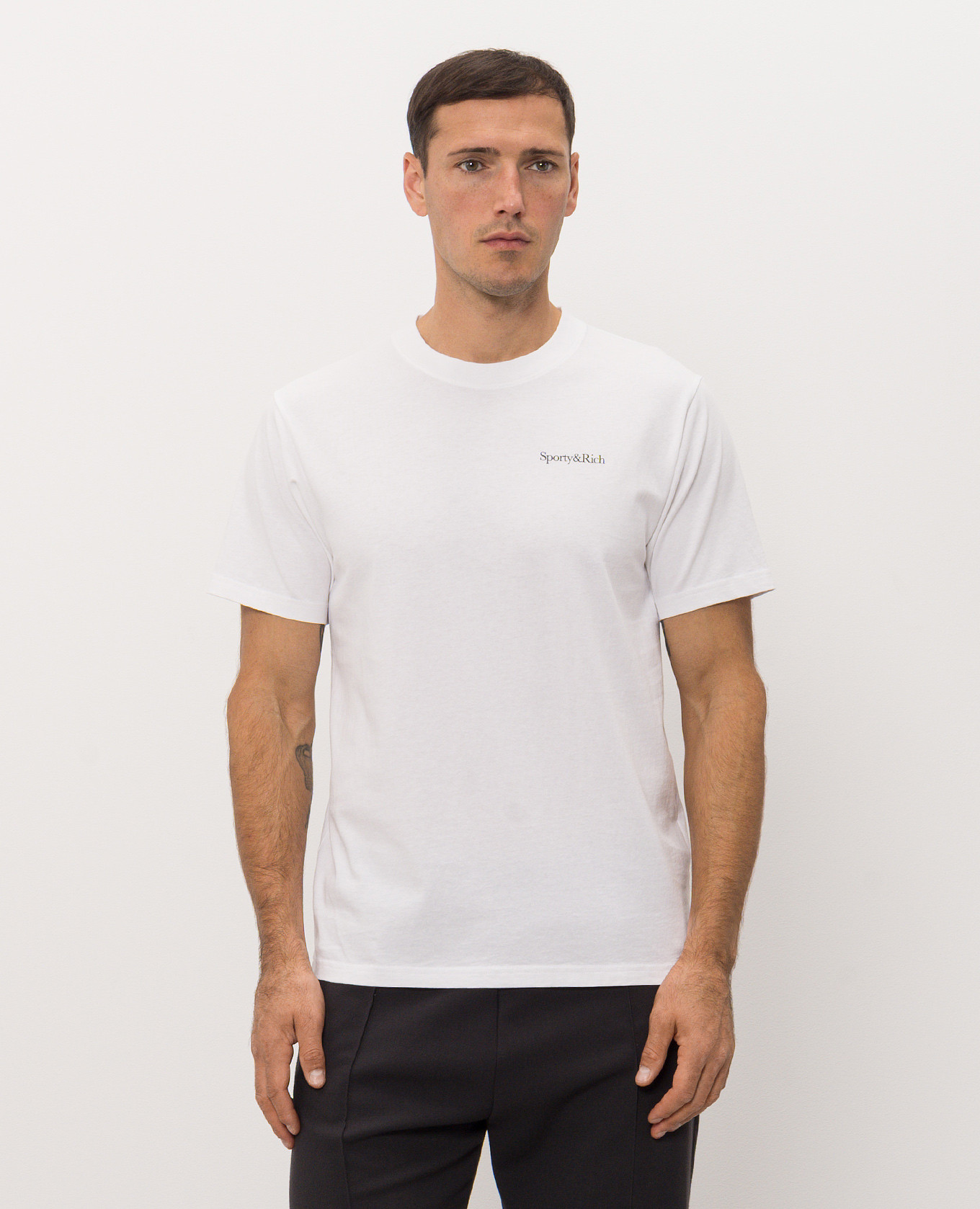 White T-shirt with logo print Sporty & Rich 2