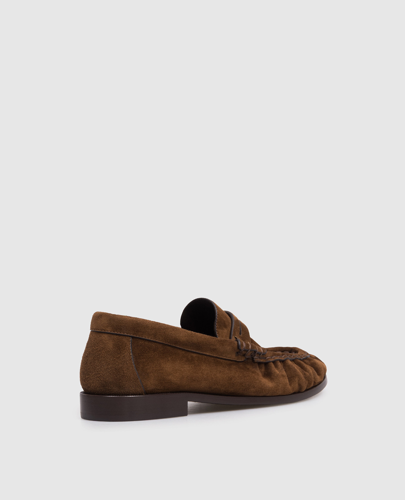 

Brown suede loafers Saint Laurent