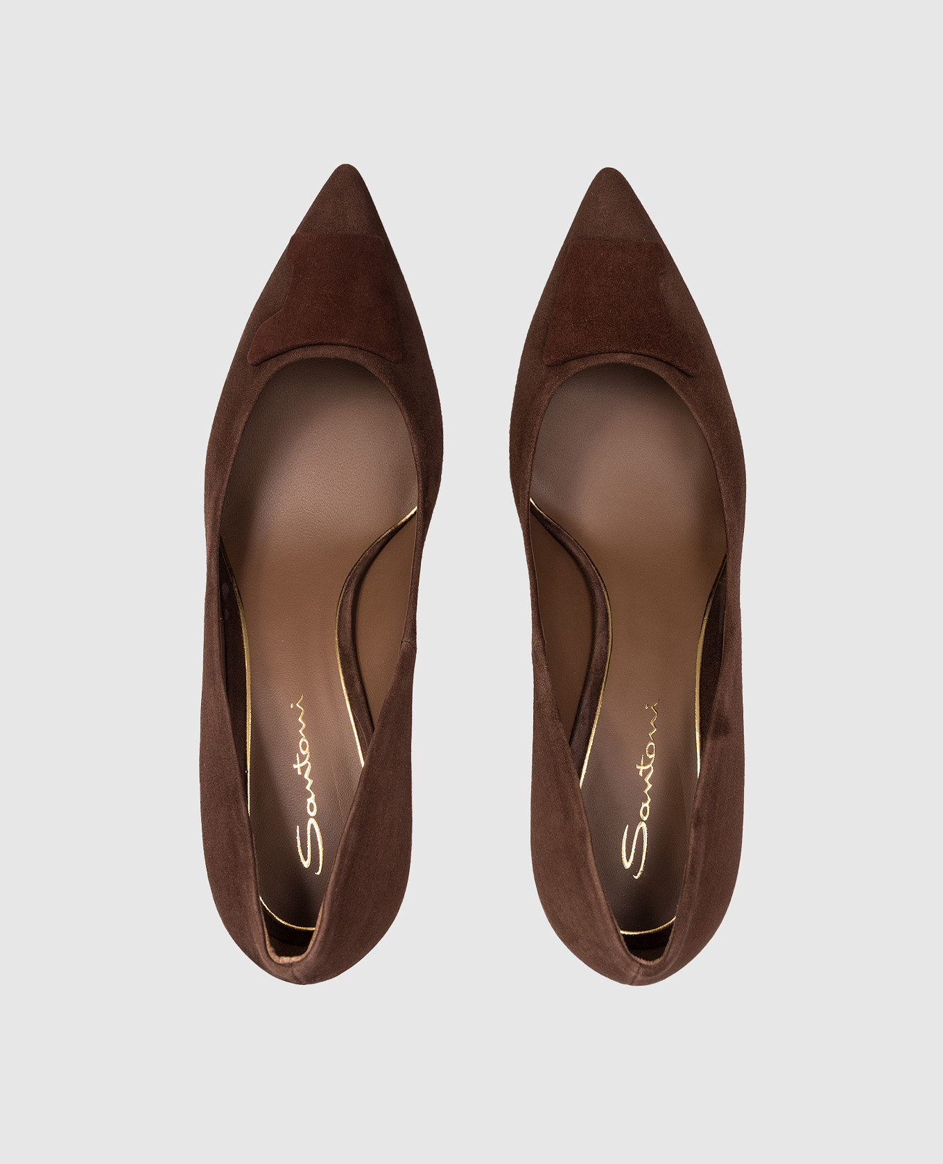 Brown suede shoes Santoni 4